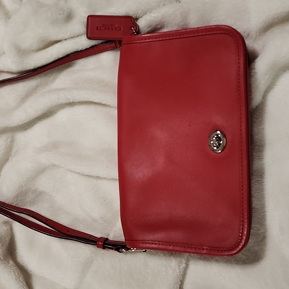 Coach Red leather purse